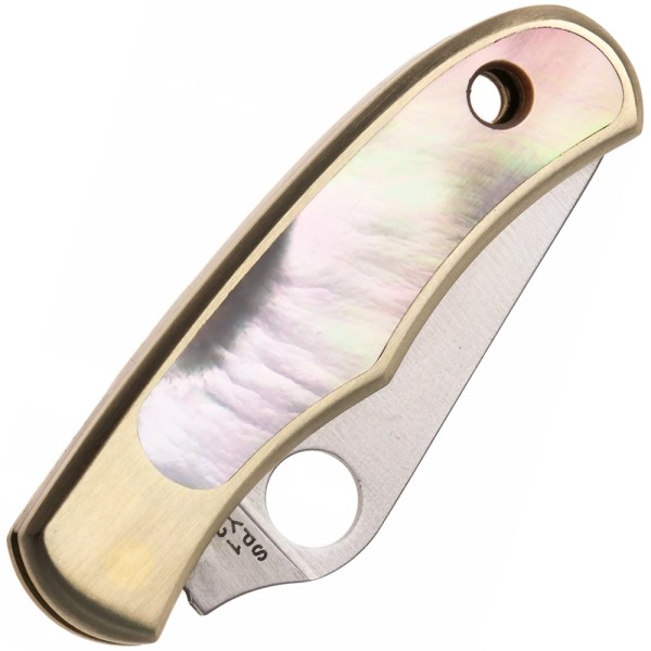 Ніж Spyderco Bug, 12c27, Nickel Silver/Abalone