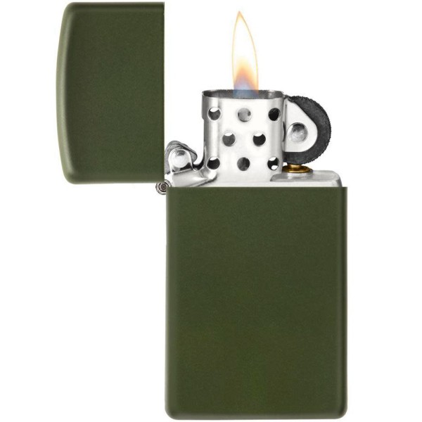 Запальничка Zippo 1627 Slim Green Matte