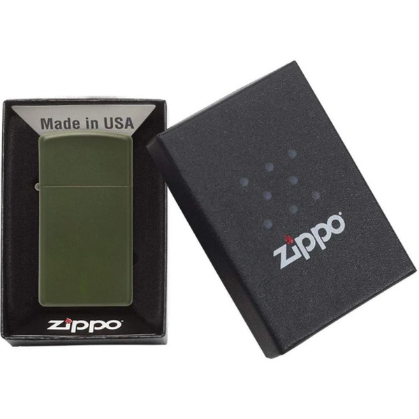 Запальничка Zippo 1627 Slim Green Matte