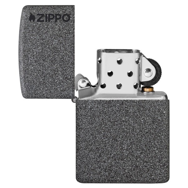 Запальничка Zippo 211 ZL Iron Stone Zippo Logo