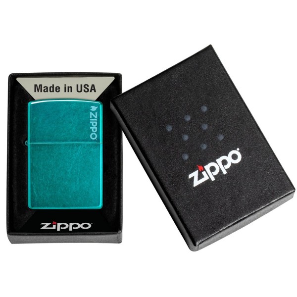 Запальничка Zippo 24004 ZL Classic Candy Teal Zippo Logo