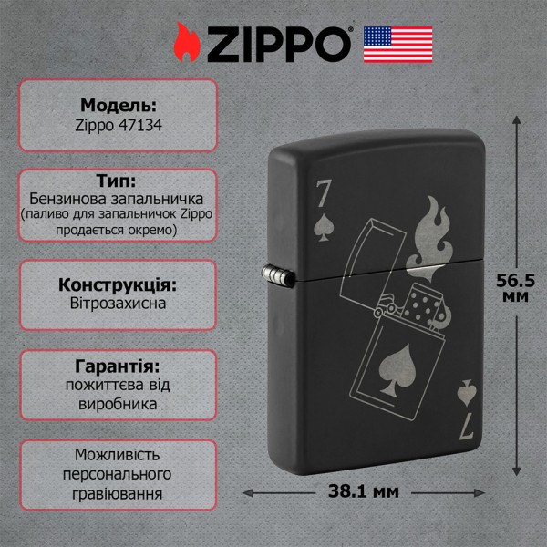 Зажигалка Zippo 218C Lighter Card Design 47134