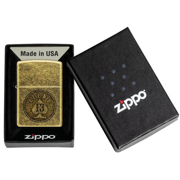 Зажигалка Zippo 201FB Lucky 13 Design 47148