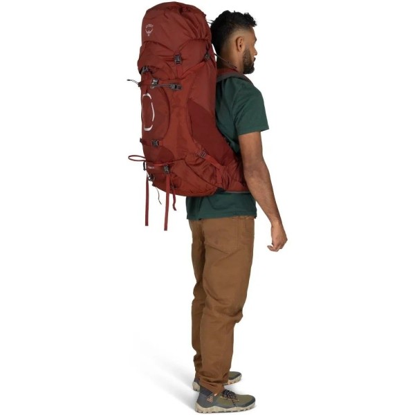 Рюкзак Osprey Aether 65 acorn red S/M красный