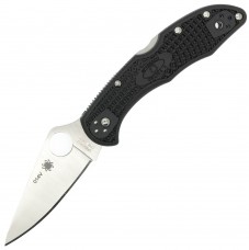 Нож Spyderco Delica 4 Flat Ground Black, Blue Lined CPM S90V, Collectors 015V