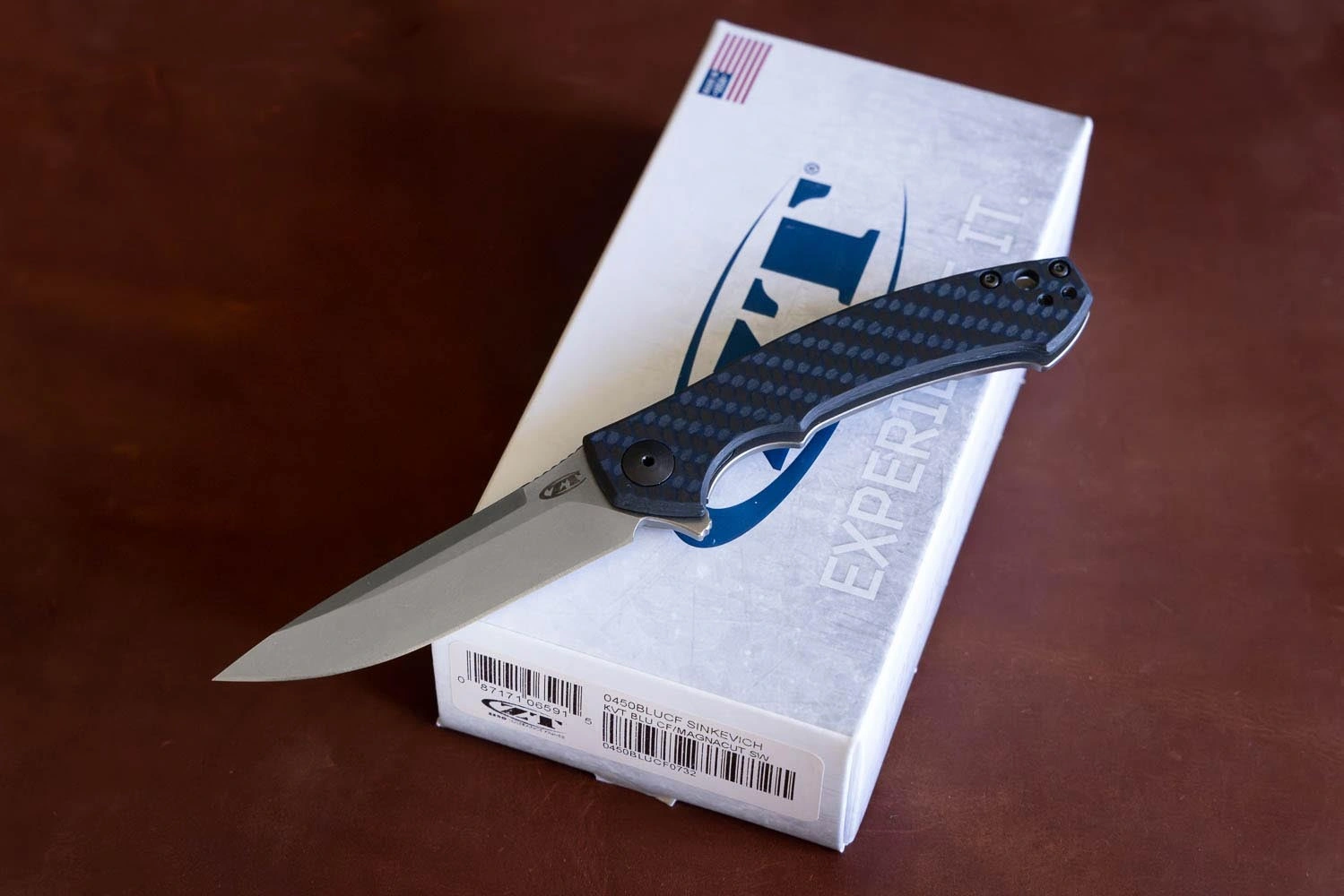 Нож Zero Tolerance 0450BLUCF Sinkevich Small, MagnaCut, Blue