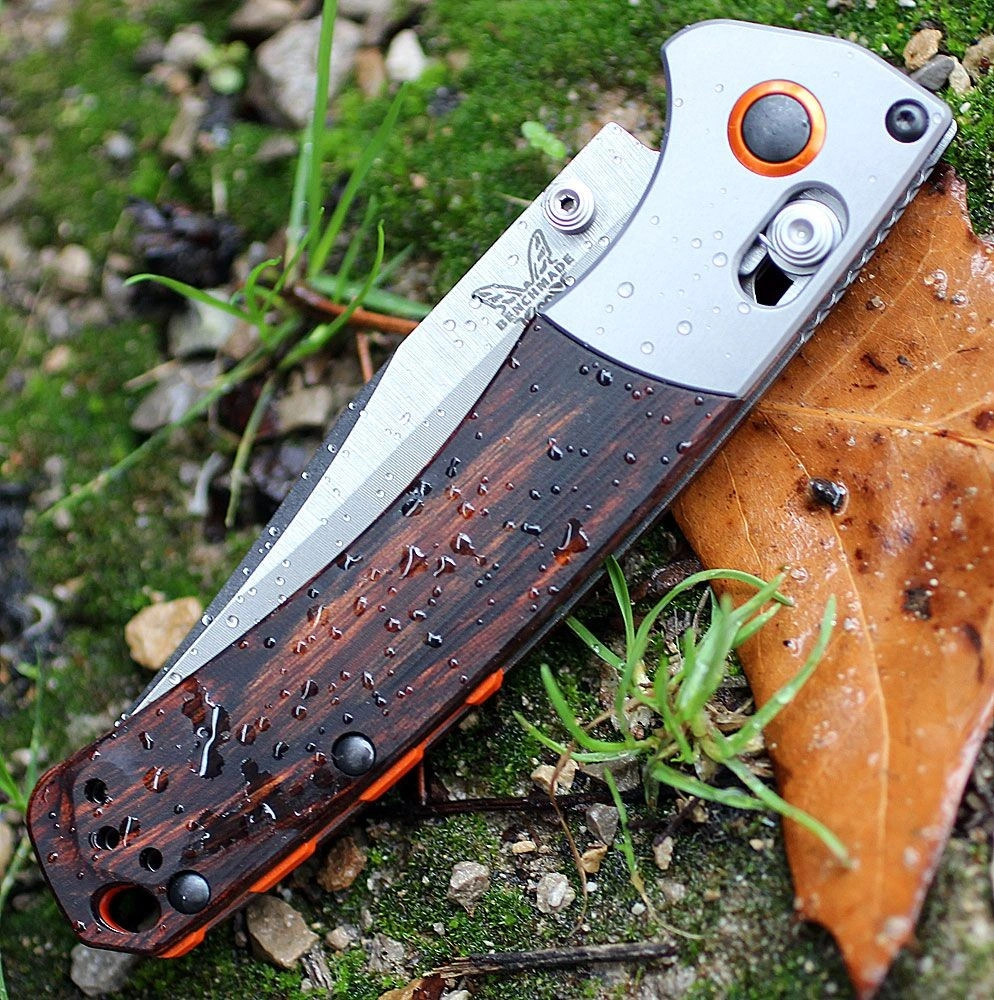 Benchmade 15085-2 Mini Crooked River, Wooden handle, S30V - купить
