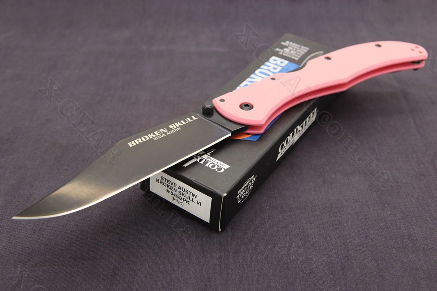 Складной нож Cold Steel Broken Skull VI, 54SBPK, CTS-XHP, Pink