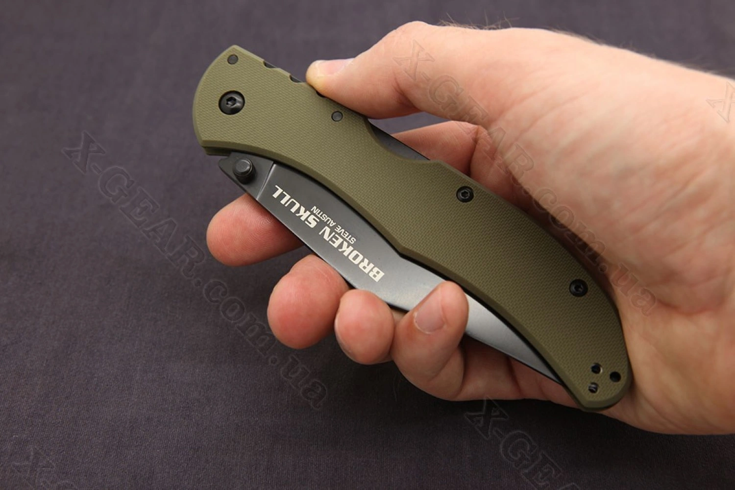 Складной нож Cold Steel Broken Skull III, 54SBG, CTS-XHP, OD Green