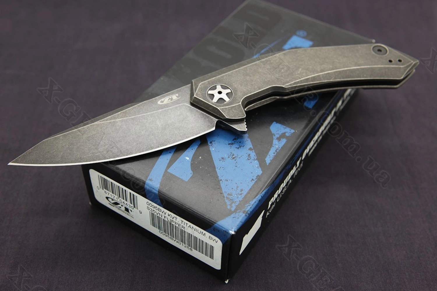 Складной нож Zero Tolerance 0095BW Flipper S35VN Backwashed Titanium