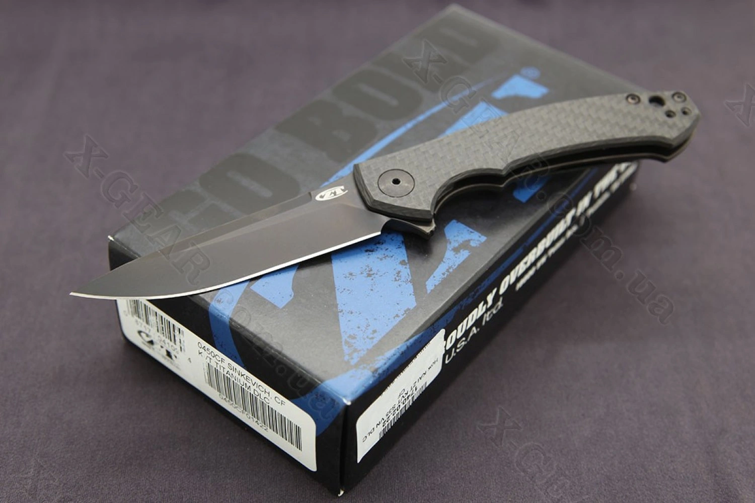 Складной нож Zero Tolerance 0450CF Sinkevich KVT Carbon Fiber, Black