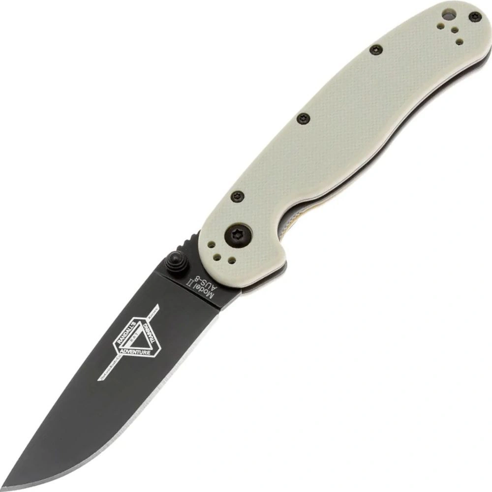 Ніж Ontario Knife RAT II Linerlock AUS-8 bone