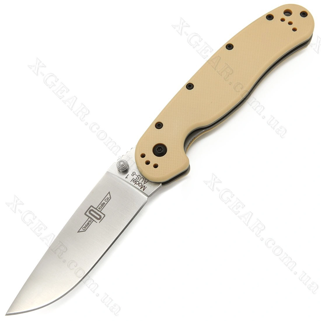 Складной нож Ontario Rat Folder 1, Desert Tan, Satin Plain