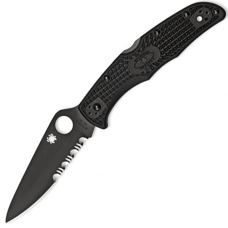 Spyderco Endura 4 Black Part Serrated C10PSBBK - купить в Киеве