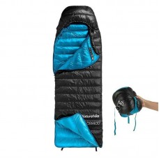 Спальник з натуральним пухом Naturehike CWZ400 NH19W400-Z, (7°C), p-р L, жовтий