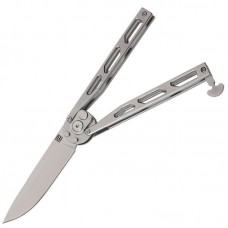 Ніж Artisan Kinetic Balisong Small, D2, Steel, Silver