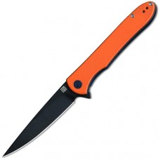 Нож Artisan Shark Black Blade, D2, G10 Flat, Orange