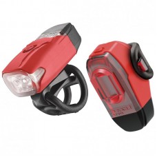 Комплект світла Lezyne KTV Drive Pair (200/10 Lumens) червоний