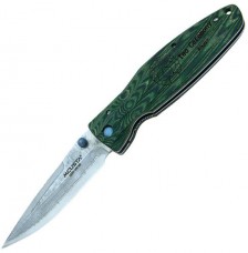 Mcusta Rikyu Damascus green micarta