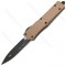 Microtech Combat Troodon D/E Tan G-10, Black Composite Top, 142-1 GTTA