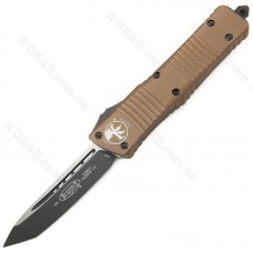 Microtech Combat Troodon Tanto, Tan Handle, Black Blade 144-1TA