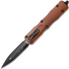 Microtech Dirac Delta Double Edge Black Blade, Tan