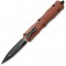 Microtech Dirac Delta Double Edge Black Blade, Tan