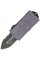 Microtech Exocet Black Double Combo Blade, Gray handle, 157-2GY