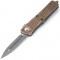 Microtech Troodon D/E Stonewash Distressed Tan