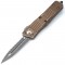 Microtech Troodon D / E Stonewash FS, серрейтор, Distressed Tan