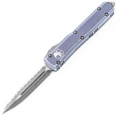 Microtech Ultratech Double Edge Stonewash FS, Distressed Grey