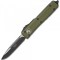 Microtech Ultratech Drop Point, Black Blade, OD Green 121-1OD