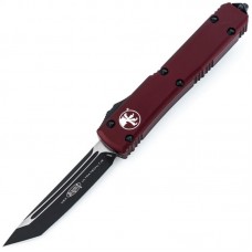 Microtech Ultratech Tanto Point Black Blade Merlot Red