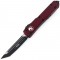 Microtech Ultratech Tanto Point Black Blade Merlot Red