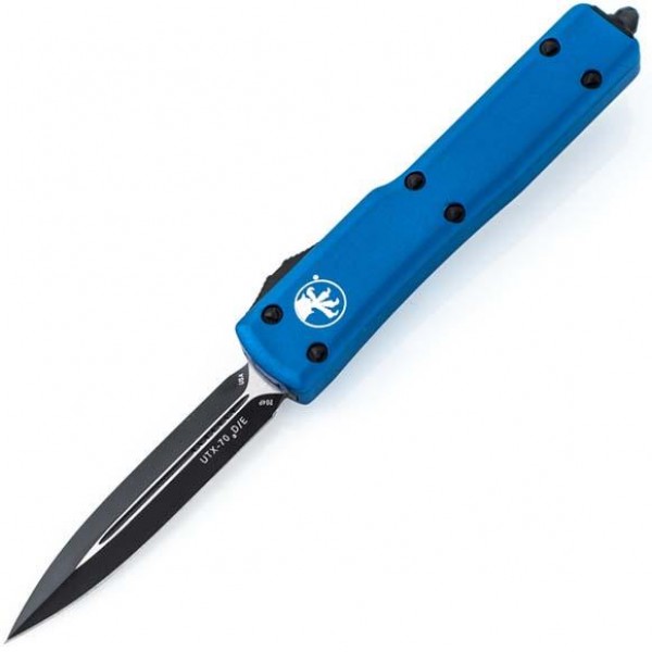 Microtech UTX-70 Double Edge Black Blade Blue 147-1BL