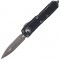 Microtech UTX-85 Double Edge Stonewash, Distressed Black, 232-10DBK