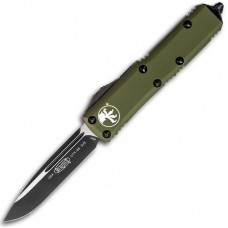 Microtech UTX-85 Drop Point Black Blade, OD Green, 231-1OD