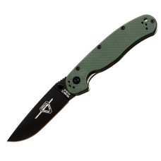 Нож Ontario Rat Model II Green, Black Plain