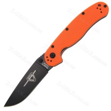 Нож Ontario Rat Model II Orange, Black Plain