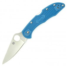 Нож Spyderco Delica 4 Flat Ground Blue C11FPBL