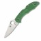 Spyderco Delica 4 Flat Ground Green C11FPGR