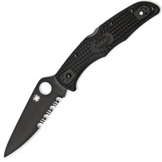 Spyderco Endura 4 Black Part Serrated C10PSBBK