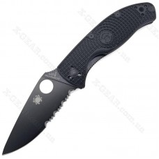 Spyderco Tenacious Lightweight Black Blade Half Serrated