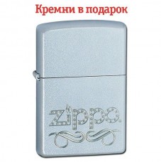 Запальничка Zippo 205 Zippo Scroll Satin Chrome