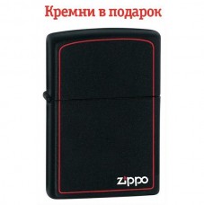 Запальничка Zippo 218 ZB Black Matte With Zippo Border