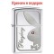 Зажигалка Zippo 250 Playboy Bunny W/Pink Stn