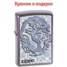 Запальничка Zippo 200.593 Dragon Reg Brush Chrome