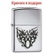 Зажигалка Zippo High Polish Chrome Moth Tattoo