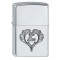 Запальничка Zippo Reg High Polish Chrome Love-Leafy