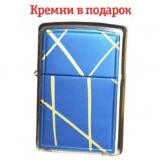 Зажигалка Zippo String Paint - Blue Brushed Chrome